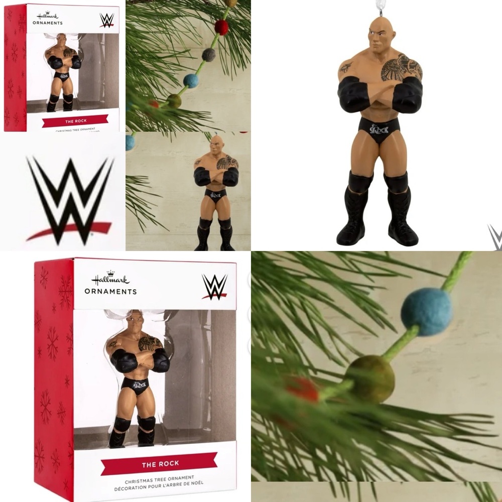 WWE The Rock  Christmas Ornament